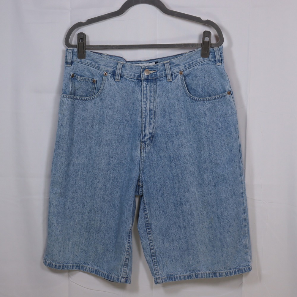 Canyon River Blues Denim Shorts Mens 36 Blue Relaxed Fit Light Wash Skater Baggy